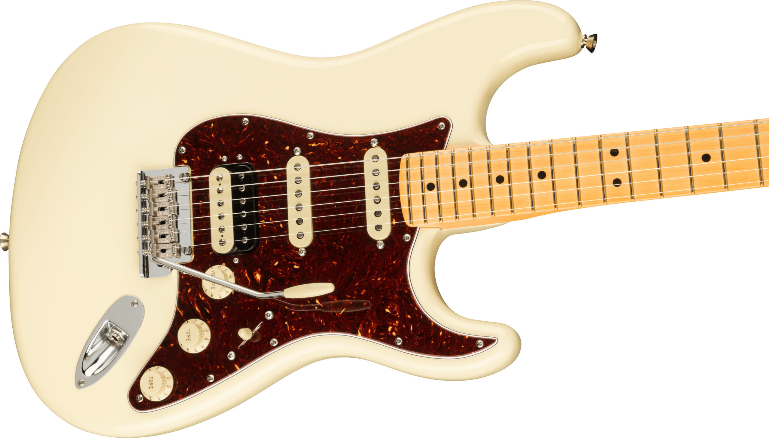 American Professional II Stratocaster® HSS, Maple Fingerboard, Olympic White - Image 5
