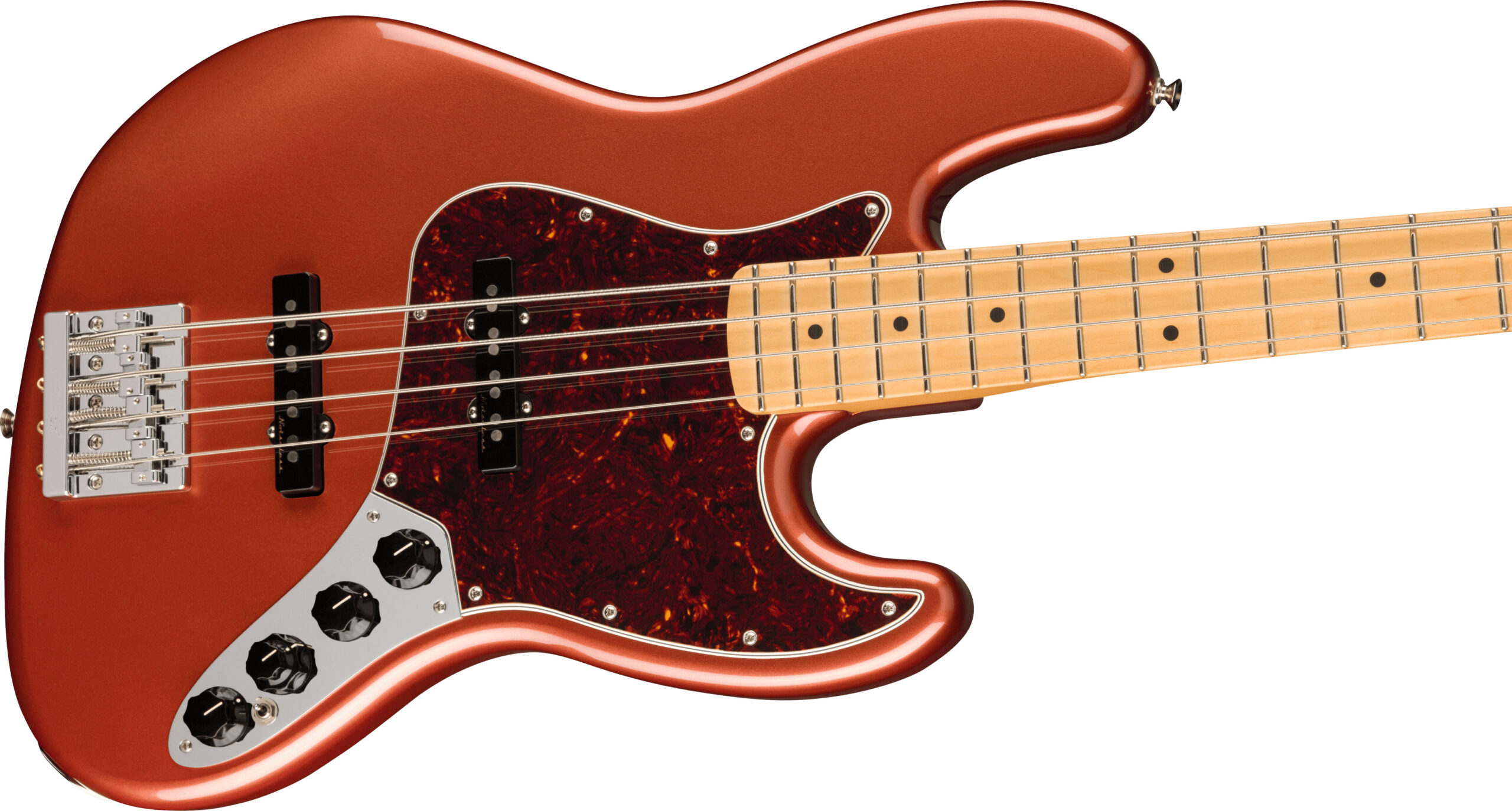 Player Plus Jazz Bass®, Maple Fingerboard, Aged Candy Apple Red - Image 5