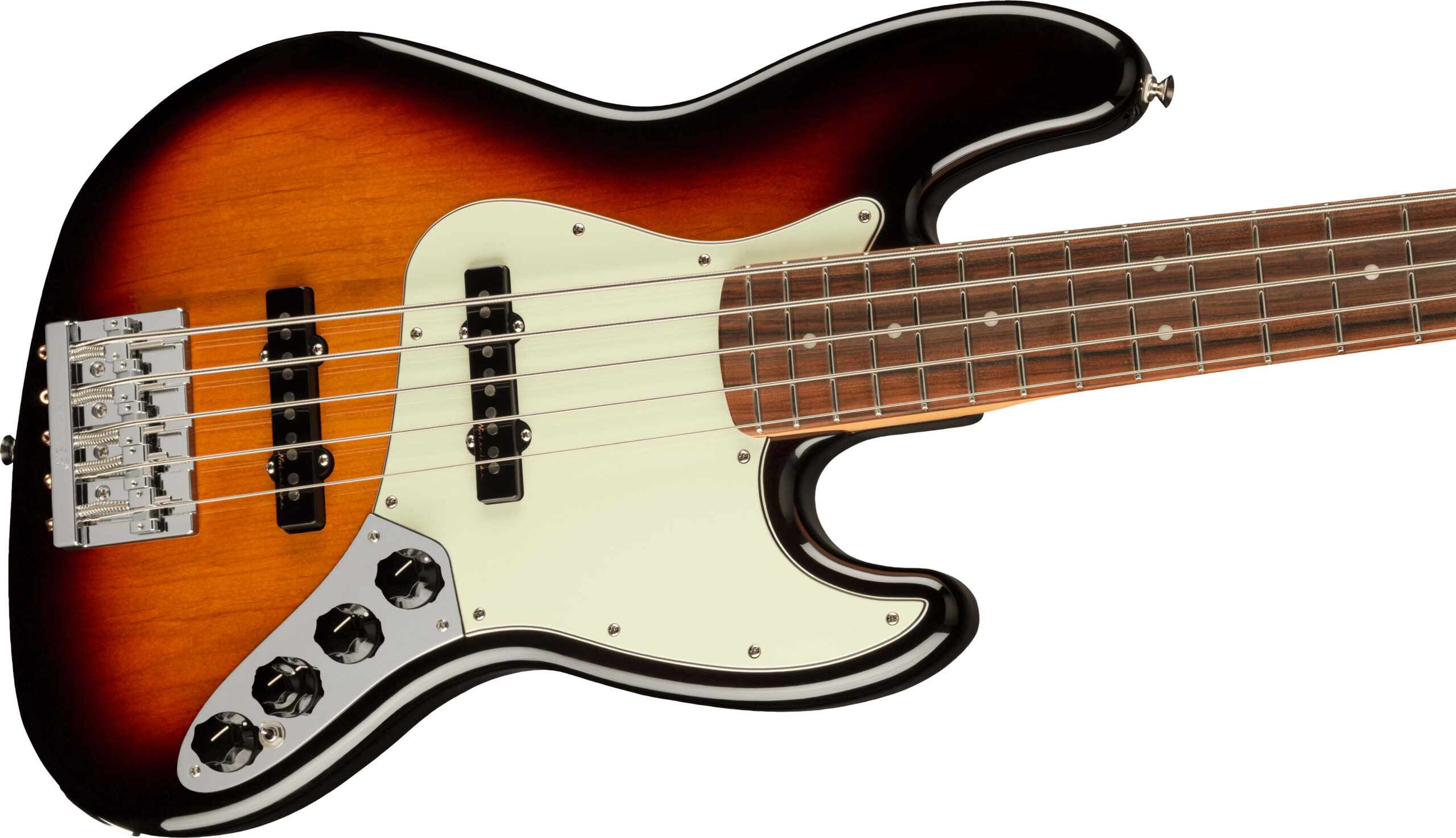 Player Plus Jazz Bass® V, Pau Ferro Fingerboard, 3-Tone Sunburst - Image 5