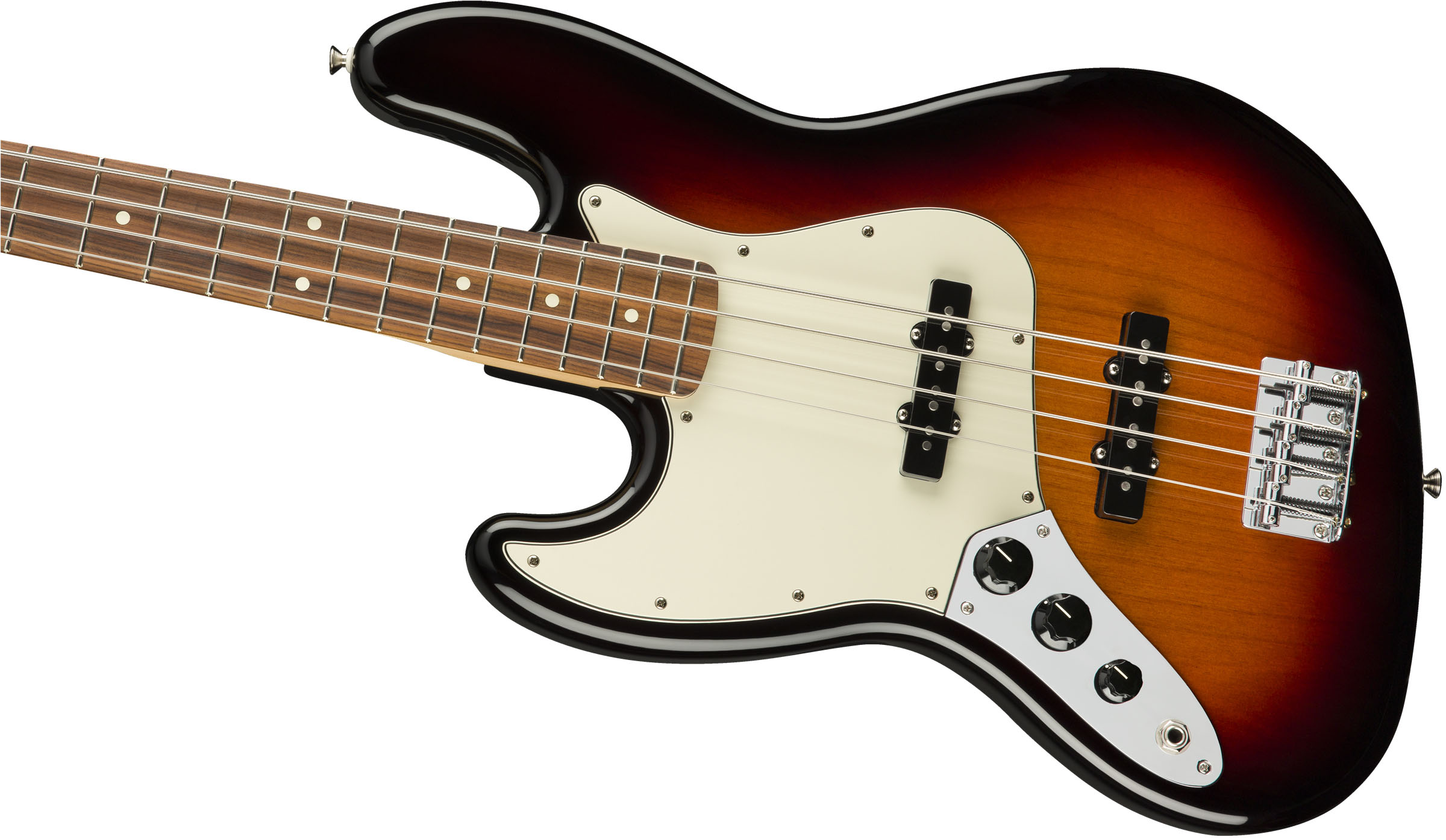 Player Jazz Bass® Left-Handed, Pau Ferro Fingerboard, 3-Color Sunburst - Image 3