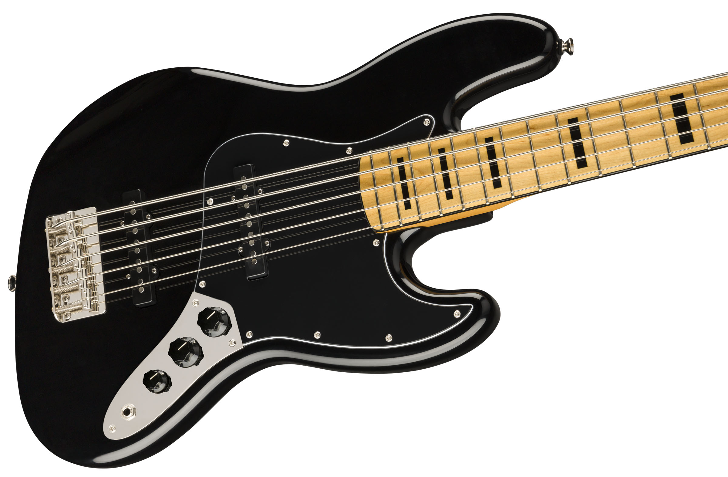 Classic Vibe '70s Jazz Bass® V, Maple Fingerboard, Black - Image 5