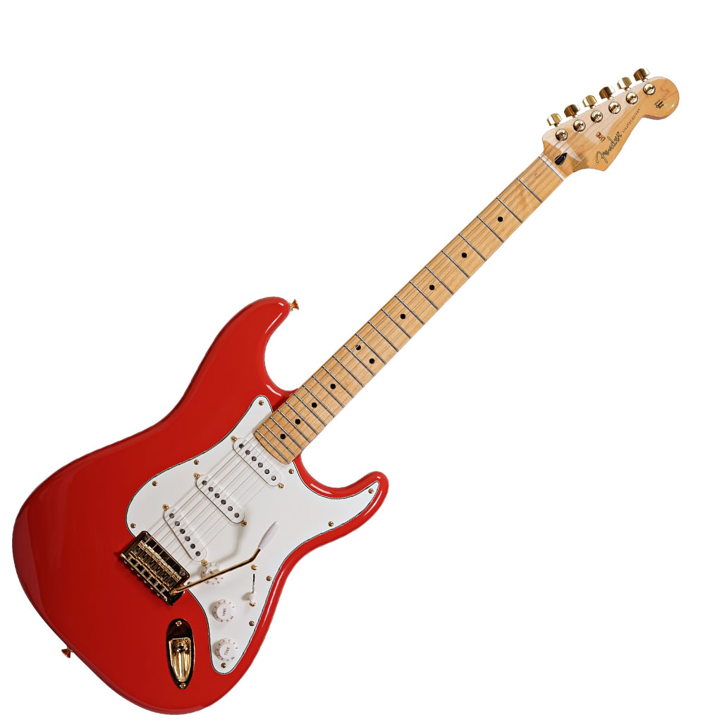 Fender Limited Edition Player Stratocaster - Maple Neck - Fiesta Red - Gold Hardware - Image 2