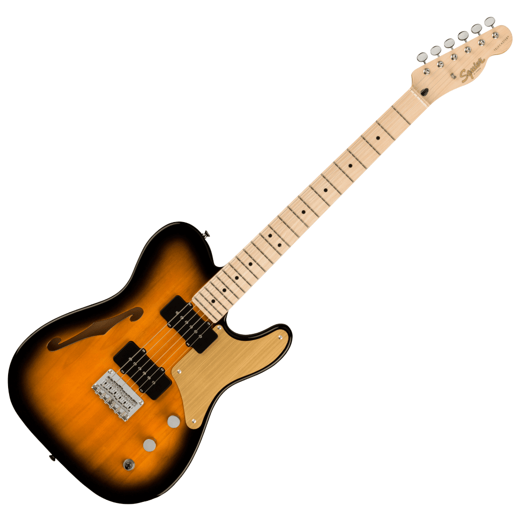Paranormal Cabronita Telecaster® Thinline, Maple Fingerboard, Gold Anodized Pickguard, 2-Color Sunburst - Image 2