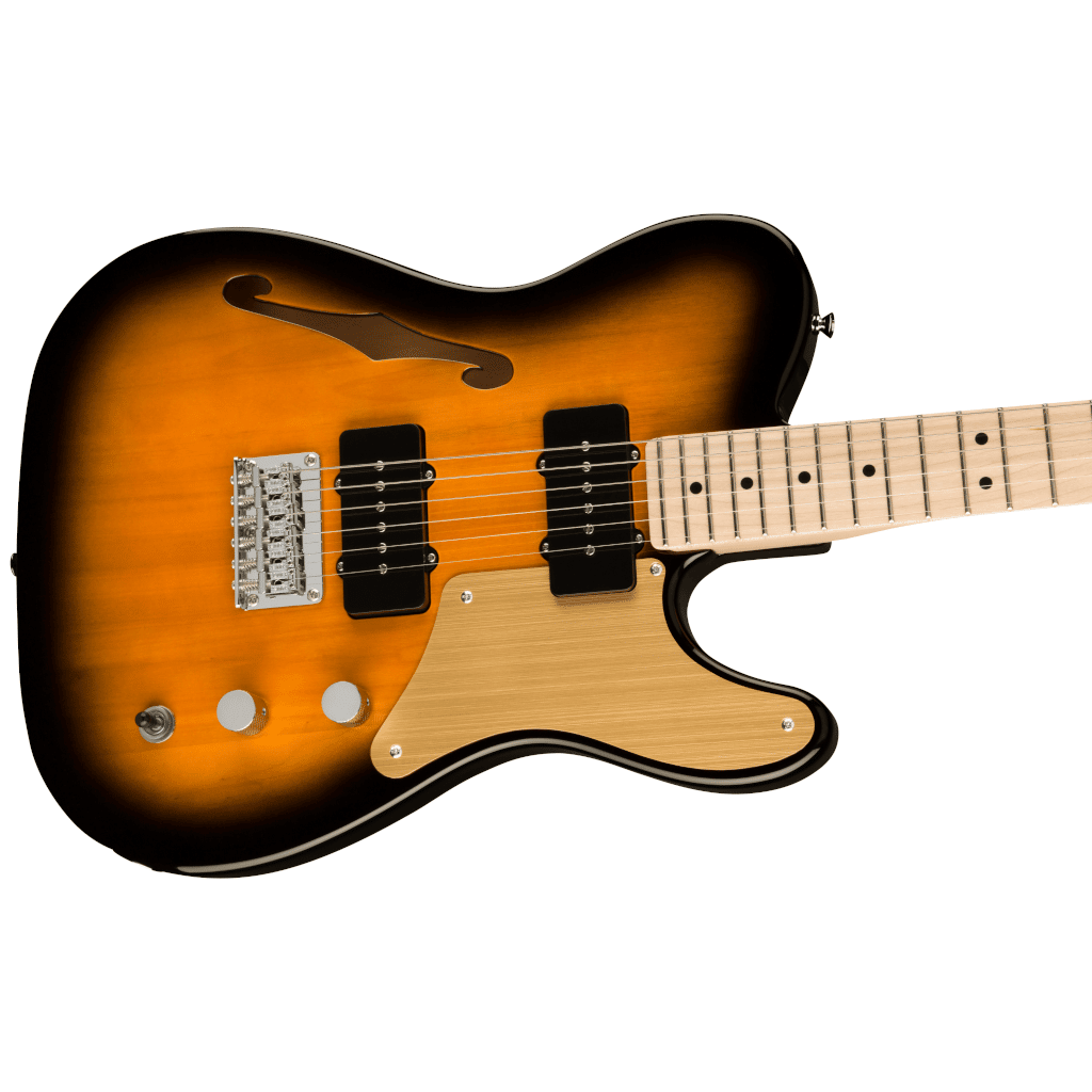 Paranormal Cabronita Telecaster® Thinline, Maple Fingerboard, Gold Anodized Pickguard, 2-Color Sunburst - Image 4