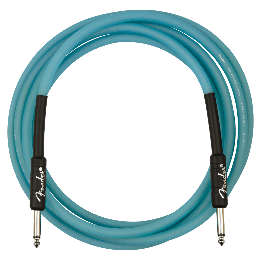 Fender Professional Series Glow in the Dark Instrument Cable - 5.5m - Blue - Image 2