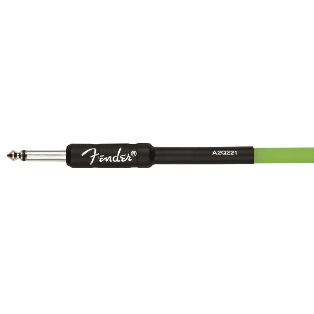 Fender Professional Series Glow in the Dark Instrument Cable – 5.5m – Green - Image 3