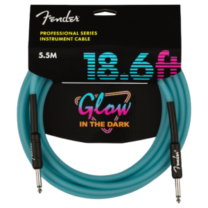Fender Professional Series Glow in the Dark Instrument Cable - 5.5m - Blue