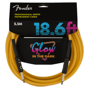 Fender Professional Series Glow in the Dark Instrument Cable – 5.5m – Orange