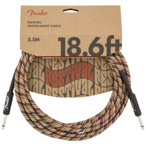 Fender Festival Series Hemp Instrument Cables - Rainbow - 18.6' (5.5m)