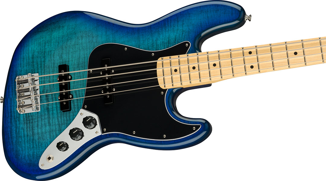 Player Jazz Bass® Plus Top, Maple Fingerboard, Blue Burst - Image 3