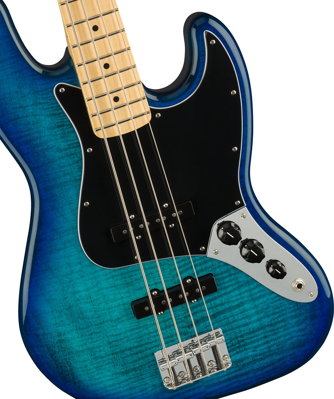 Player Jazz Bass® Plus Top, Maple Fingerboard, Blue Burst - Image 4