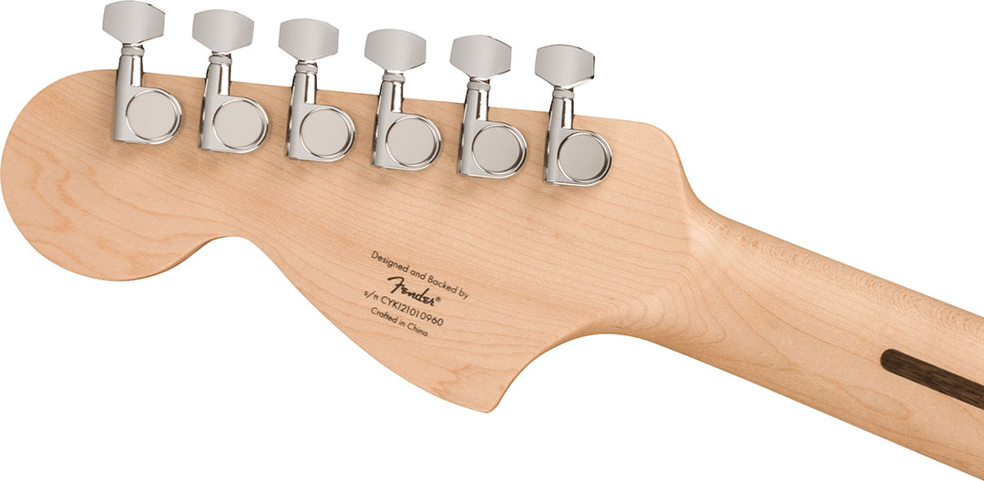 FSR Affinity Series™ Stratocaster® QMT, Laurel Fingerboard, White Pearloid Pickguard, Sapphire Blue Transparent - Image 5