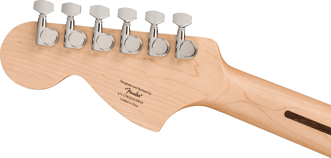 FSR Affinity Series™ Stratocaster® QMT, Laurel Fingerboard, White Pearloid Pickguard, Crimson Red Transparent - Image 5