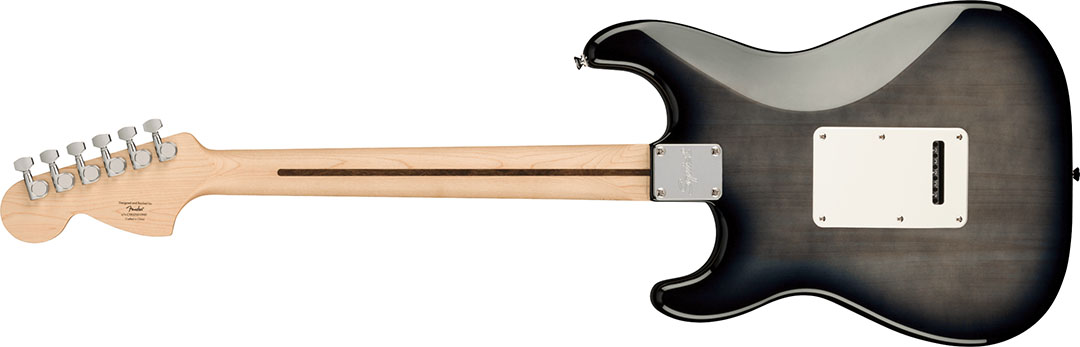 FSR Affinity Series™ Stratocaster® QMT, Laurel Fingerboard, White Pearloid Pickguard, Black Burst - Image 2