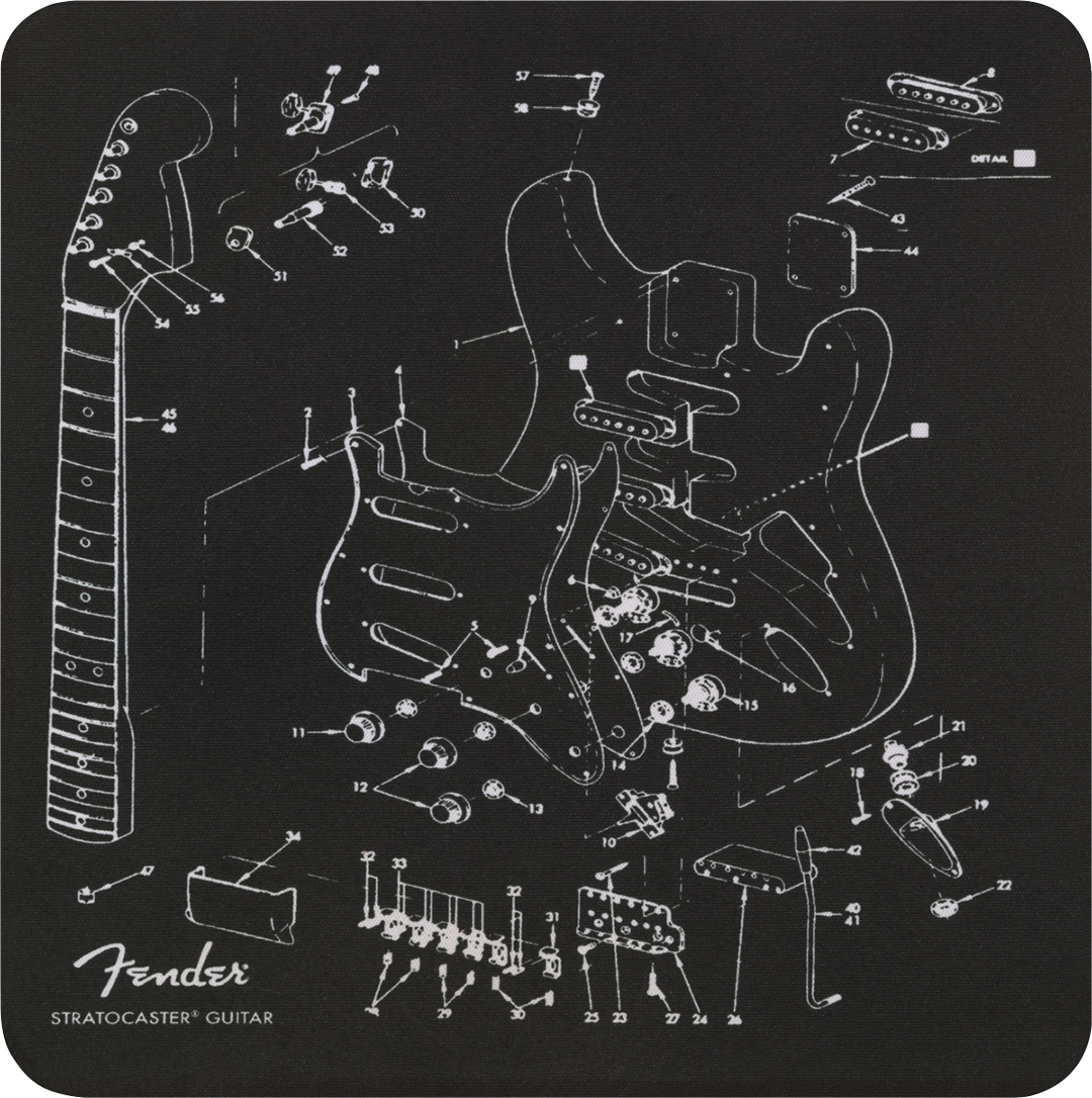 Fender™ Mousepad, Exploded Strat