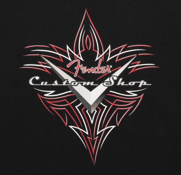 Fender® Custom Shop Pinstripe T-Shirt, Black, XL - Image 3