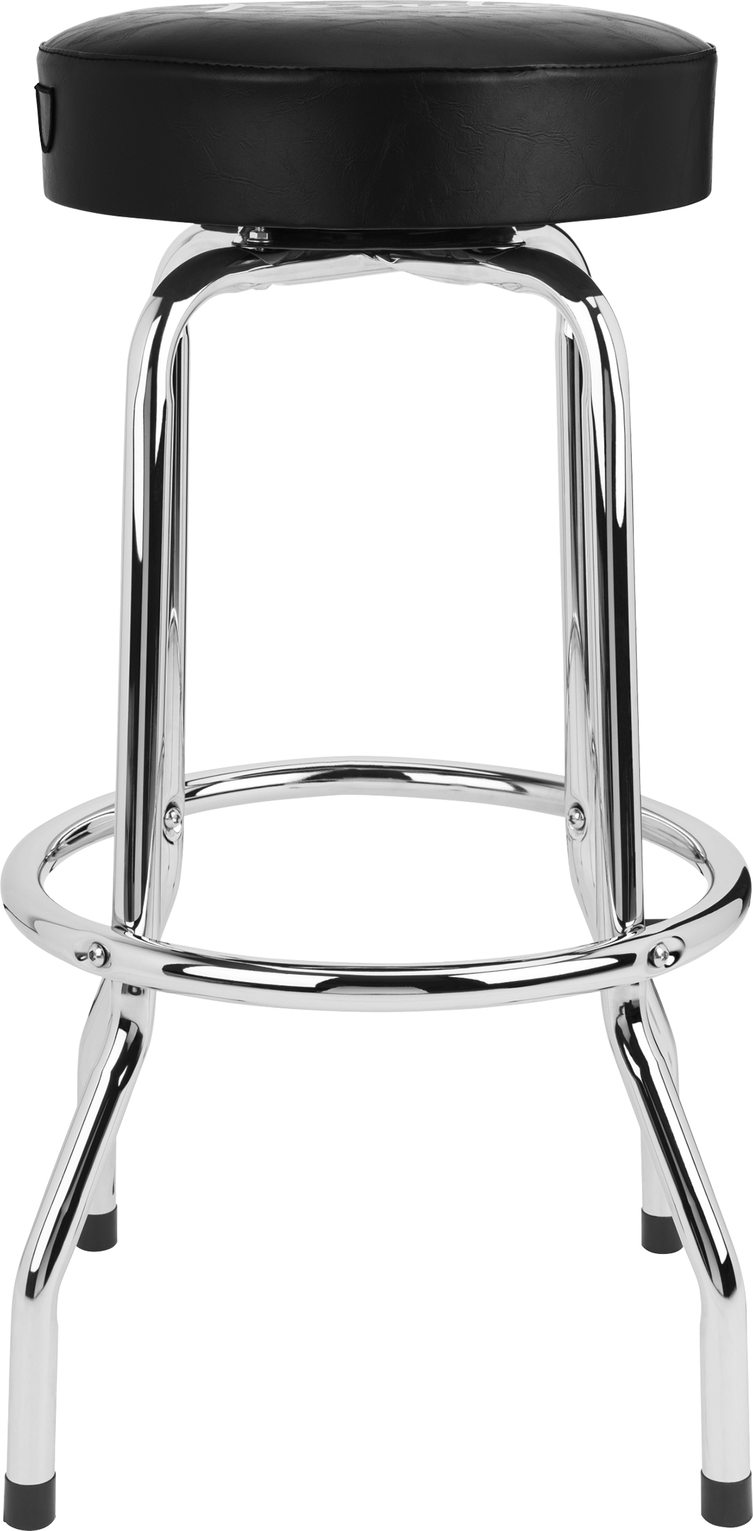 Fender® Spaghetti Logo Pick Pouch Barstool, Black/Chrome, 30" - Image 2