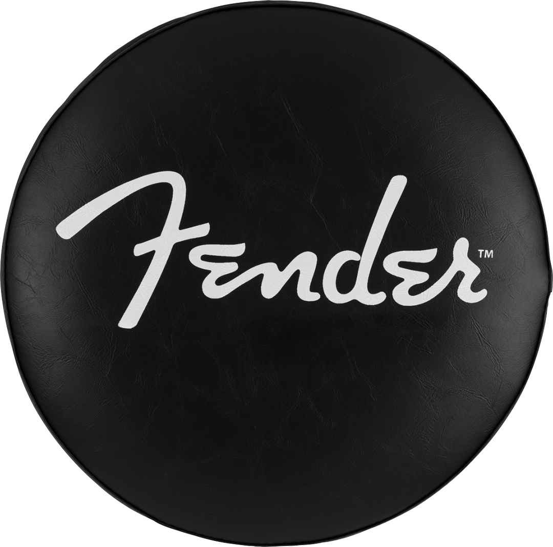 Fender® Spaghetti Logo Pick Pouch Barstool, Black/Chrome, 30" - Image 3