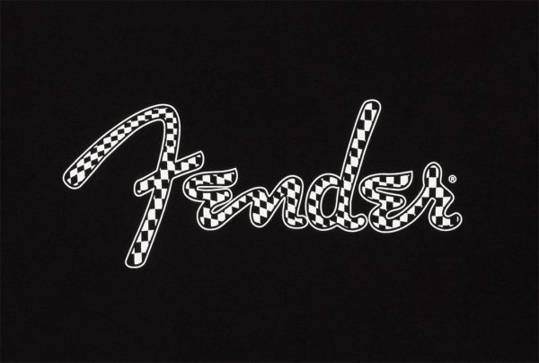 Fender® Spaghetti Wavy Checker Logo Tee, Black, M - Image 2