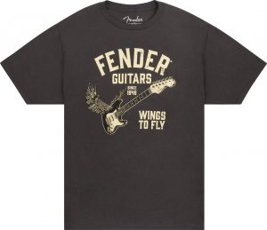 Fender® Wings To Fly T-Shirt, Vintage Black, L