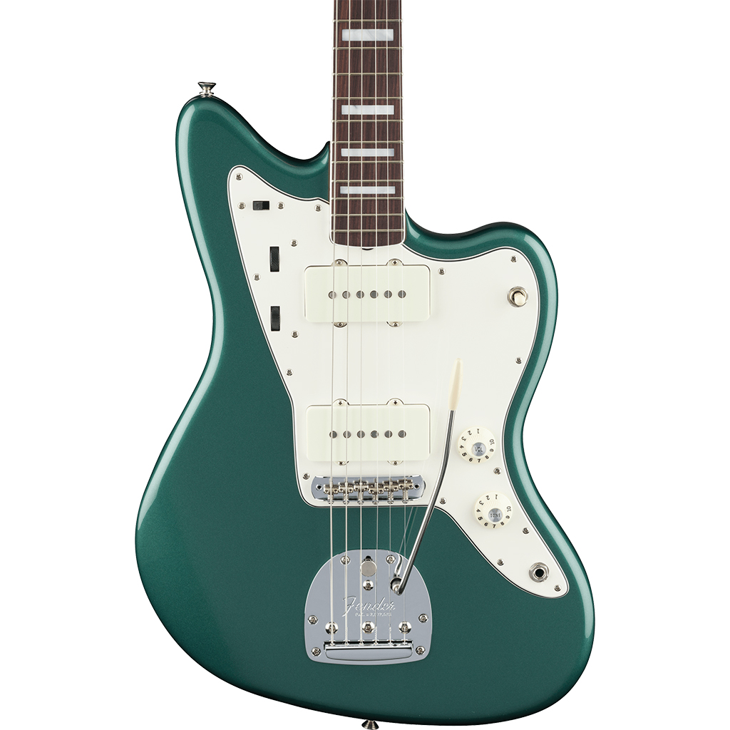 Fender American Vintage II 1966 Jazzmaster® Electric Guitar Bound Round-Laminated Rosewood Fingerboard - Sherwood Green Metallic - Image 4