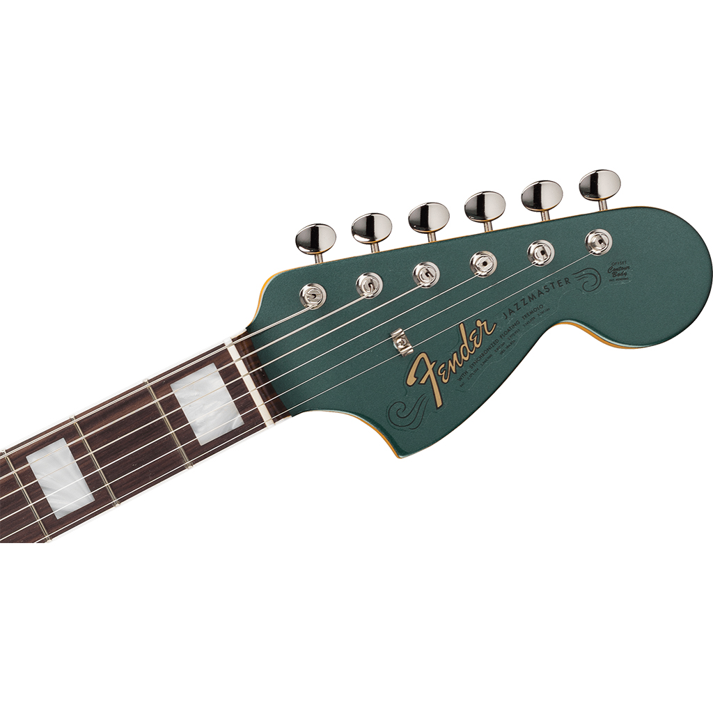 Fender American Vintage II 1966 Jazzmaster® Electric Guitar Bound Round-Laminated Rosewood Fingerboard - Sherwood Green Metallic - Image 5