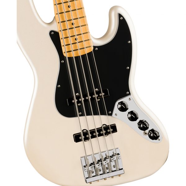Fender Player II Modified Active Jazz Bass® V Bass Guitar Maple Fingerboard - Olympic Pearl - Image 4