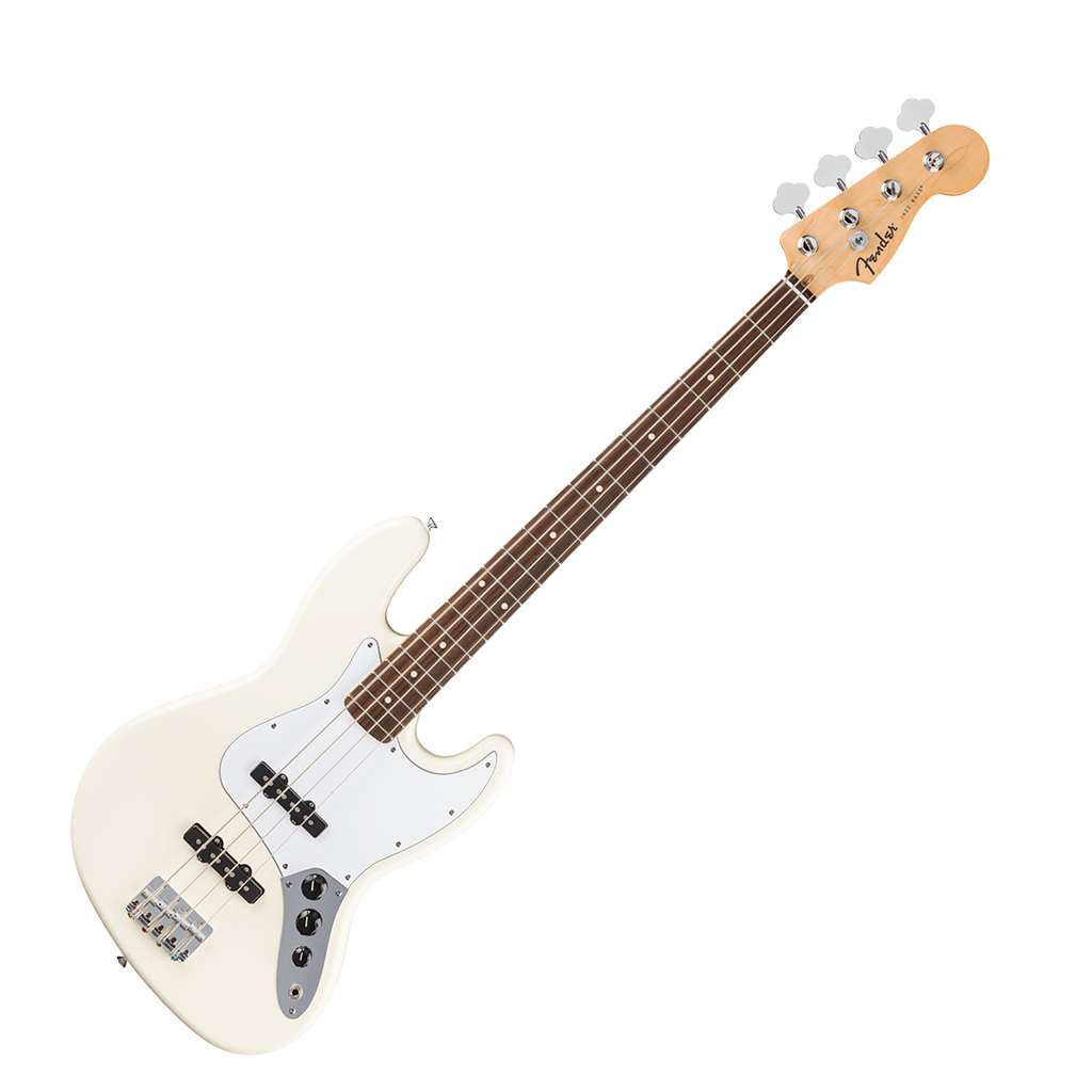 Fender Standard Jazz Bass® Bass Guitar Indian Laurel Fingerboard - Olympic White - Image 2