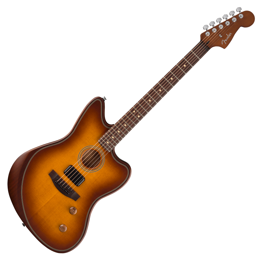 Fender Acoustasonic Standard Jazzmaster Acoustic-electric Guitar - Honey Burst - Image 2