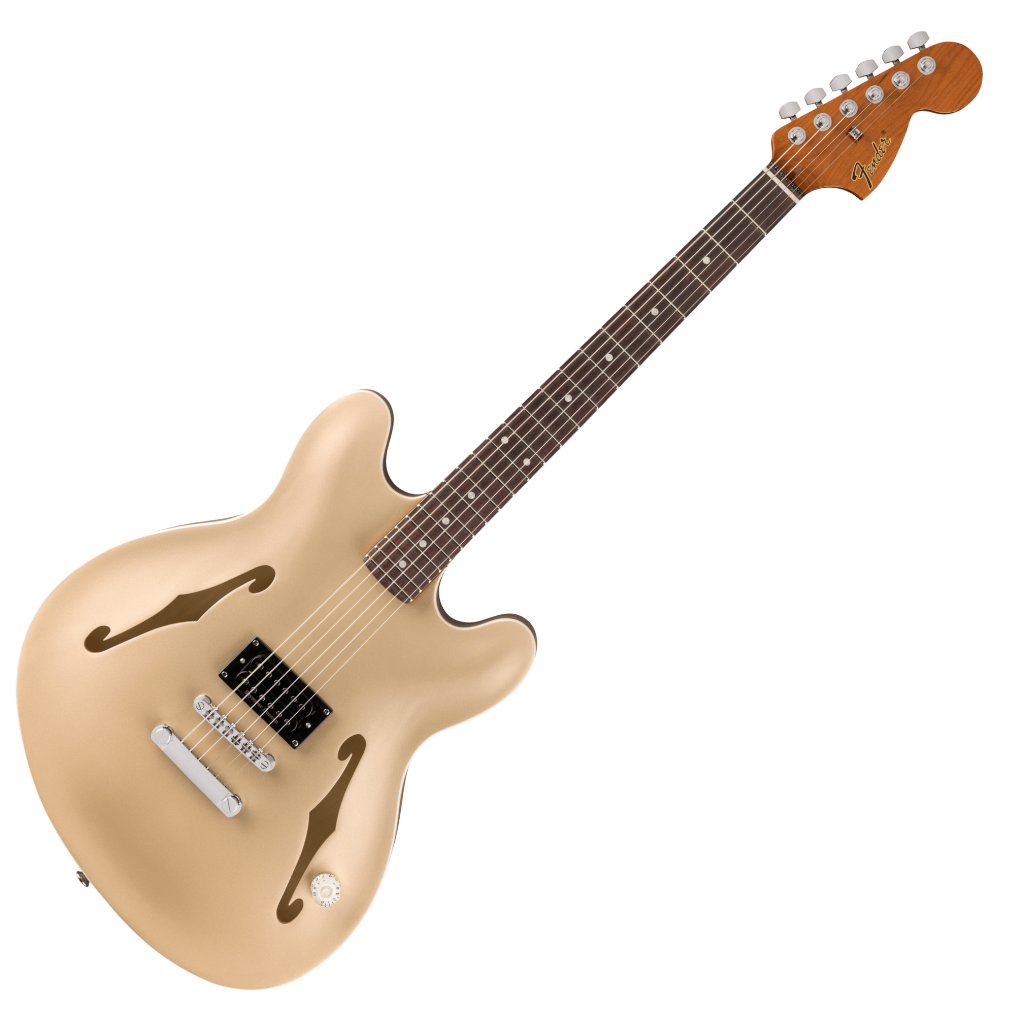 Fender Tom DeLonge Starcaster Semi-hollowbody Electric Guitar - Satin Shoreline Gold - Image 2