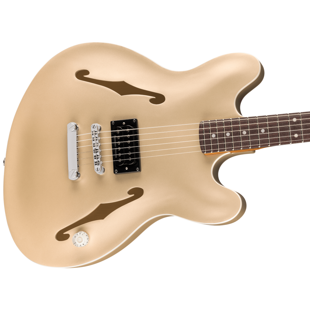 Fender Tom DeLonge Starcaster Semi-hollowbody Electric Guitar - Satin Shoreline Gold - Image 4