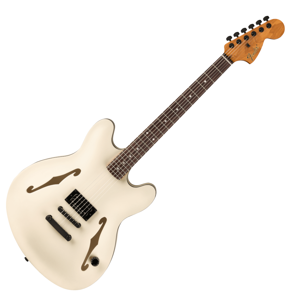 Fender Tom DeLonge Starcaster Semi-hollowbody Electric Guitar - Satin Olympic White - Image 2