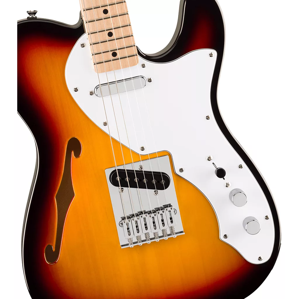 Squier Affinity Series® Telecaster® Thinline Electric Guitar - 3-Color Sunburst - Image 4