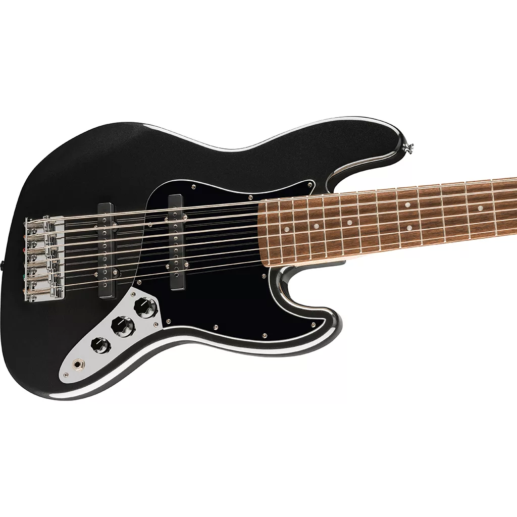 Squier Affinity Series® Jazz Bass® VI Bass Guitar - Black Metallic - Image 5