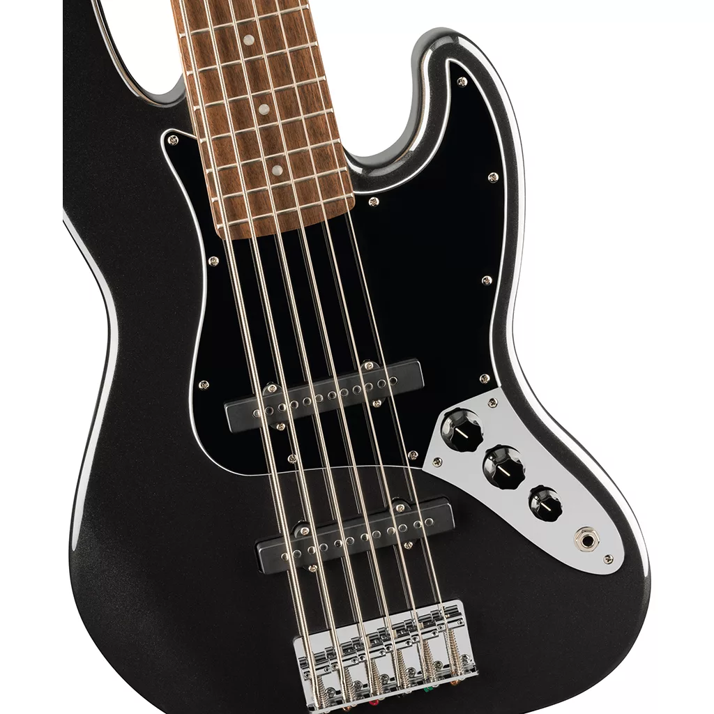 Squier Affinity Series® Jazz Bass® VI Bass Guitar - Black Metallic - Image 4