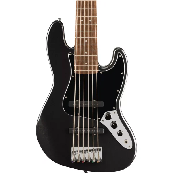 Squier Affinity Series® Jazz Bass® VI Bass Guitar - Black Metallic
