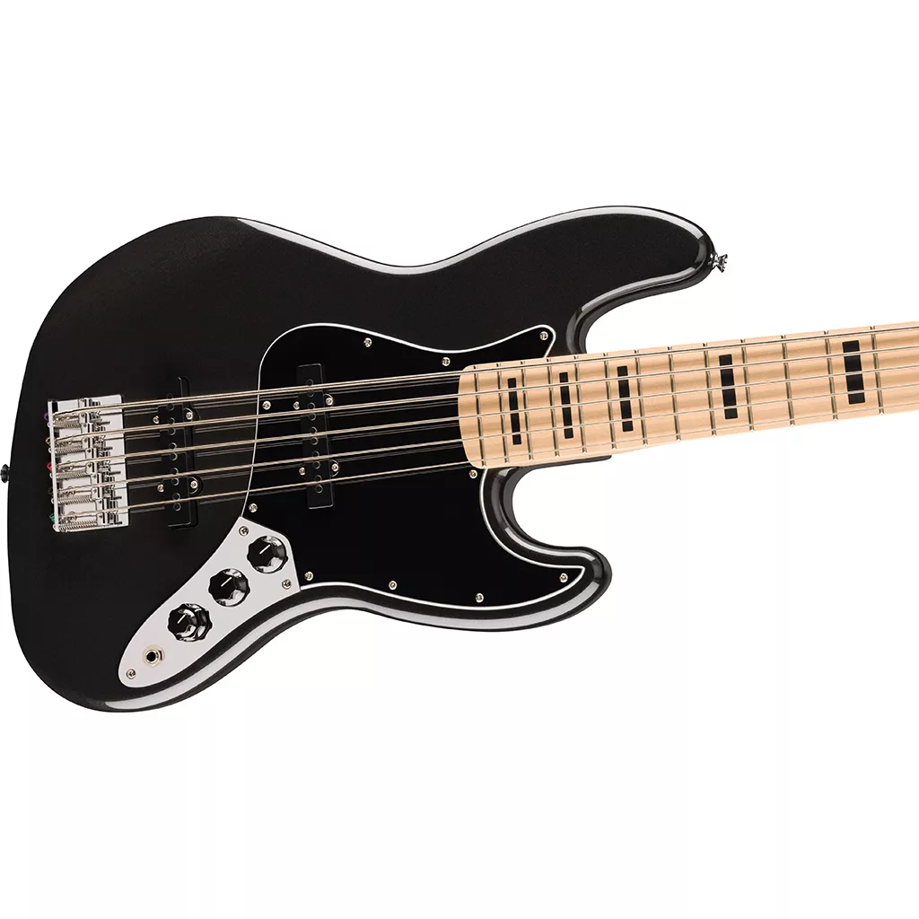 Squier Affinity Series® Active Jazz Bass® V Bass Guitar - Black Metallic - Image 5