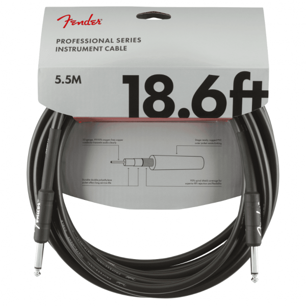 Fender® Professional Series Instrument Cable - 18.6' (5.5m)