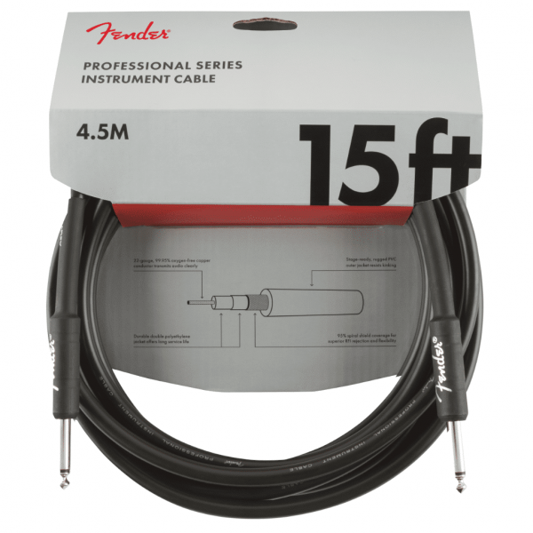 Fender® Professional Series Instrument Cable - 15' (4.5m)