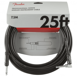 Fender® Professional Series Instrument Cable - Straight and Angled - 25′ (7.5m)