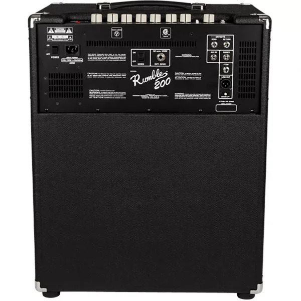Fender Rumble™ 200 Bass Amplifier - Black and Silver - Image 4