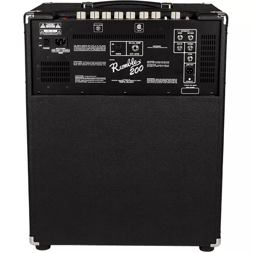 Fender Rumble™ 200 Bass Amplifier - Black and Silver - Image 4