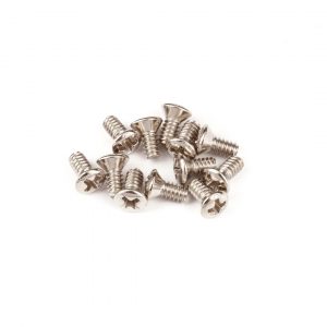 Slide Switch Mounting Screws - Jaguar®/Jazzmaster®, (4-40 X 1/4" philips), Nickel (12)