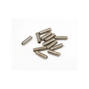 Standard Series Bass Bridge Saddle Height Adjustment Screws, 6-32 X 7/16" Hex, Nickel (12)