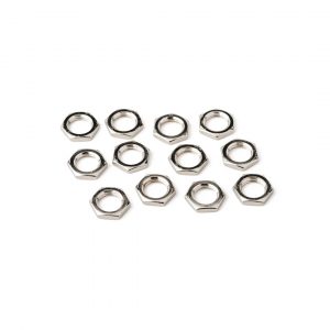 Amplifier Jack Nuts, Hex 7/16 - 20 X 1/8, Nickel (12)