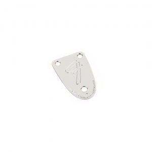 '70s Vintage-Style 3-Bolt "F" Stamped Bass Neck Plate, Chrome
