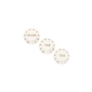 Stratocaster® Knobs, Parchment (Volume, Tone, Tone) (3)