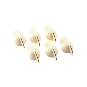 Chicken Head Amplifier Knobs, (6), Cream