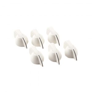 Chicken Head Amplifier Knobs, (6), White