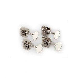 Pure Vintage Bass Tuning Machines, Nickel-Plated Steel, (4)